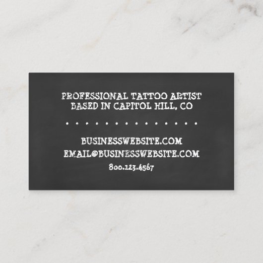 CARTE DE VISITE CHALK TATOO (Dos)