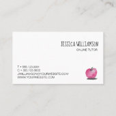 Carte De Visite Chalkboard Apple Personnalisable en ligne Tutor En (Dos)