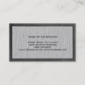 Carte De Visite Chalkboard élégant professionnel moderne lin (Dos)