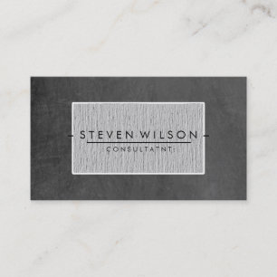 Carte De Visite Chalkboard élégant professionnel moderne lin