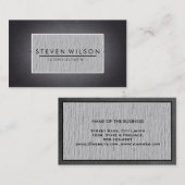 Carte De Visite Chalkboard élégant professionnel moderne lin (Devant / Derrière)