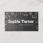 Carte De Visite Chalkboard Elementary School Teacher Classroom (Devant)