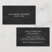 Carte De Visite Chalkboard, Joaillier (Devant / Derrière)