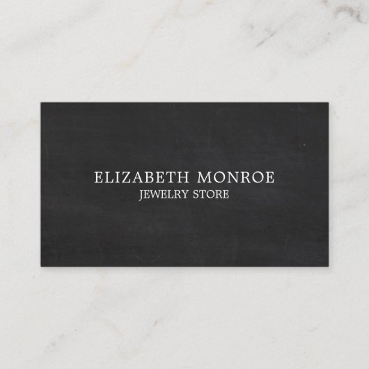 Carte De Visite Chalkboard, Joaillier (Devant)