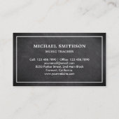 Carte De Visite Chalkboard Music Enseignant Gold Drummer Kit (Dos)