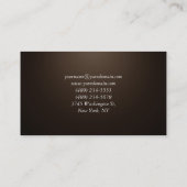 Carte De Visite Chalkboard Plain Sepia Brown classique écriture ma (Dos)