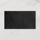 Carte De Visite Chalkboard Professional élégant Black Board Simple (Dos)