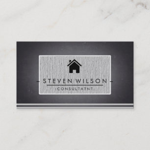 Carte De Visite Chalkboard Real Estate Professional Linen
