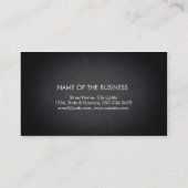 Carte De Visite Chalkboard Retro Black Professional (Dos)