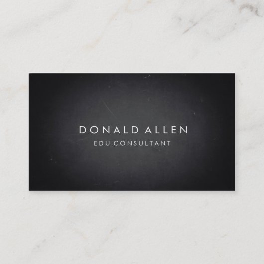 Carte De Visite Chalkboard Retro Black Professional (Devant)