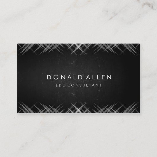 Carte De Visite Chalkboard Retro Black Professional (Devant)