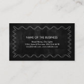 Carte De Visite Chalkboard Retro Courbé Professionnel Classique (Dos)