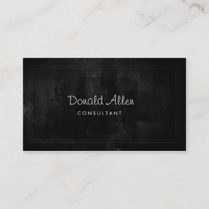 Carte De Visite Chalkboard Retro Noir Professionnel Classique