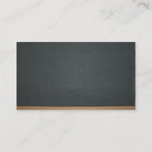 Carte De Visite Chalkboard Substitut enseignant simple (Dos)