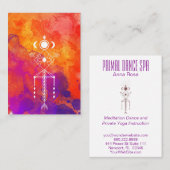 Carte De Visite Chaman aztèque principal pourpre orange tribal de (Devant / Derrière)