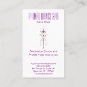 Carte De Visite Chaman aztèque principal tribal pourpre orange de (Dos)