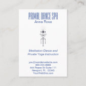 Carte De Visite Chaman sacré d'Aztèque d'aquarelle de la géométrie (Dos)