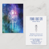 Carte De Visite Chaman sacré d'Aztèque d'aquarelle de la géométrie (Devant / Derrière)