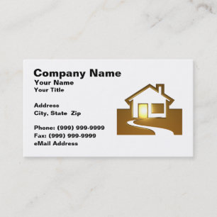 Carte De Visite Chambre 3D d'or