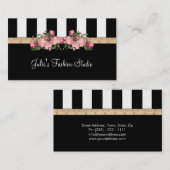 Carte De Visite Chambre modèle de couture de studio de mode (Devant / Derrière)