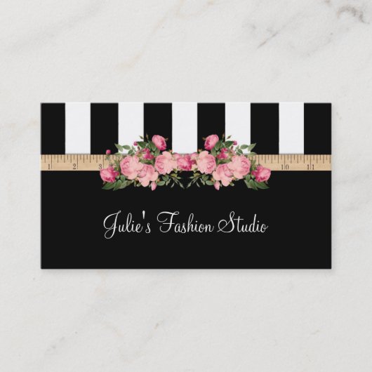 Carte De Visite Chambre modèle de couture de studio de mode (Devant)