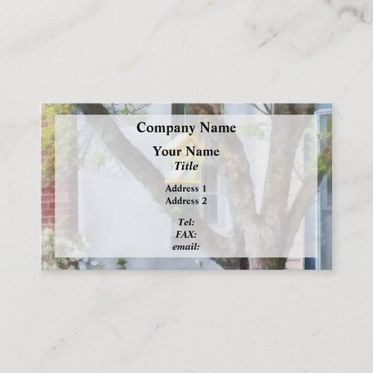 Carte De Visite Chambre tordue d'oiseau (Devant)