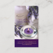Carte De Visite Chambre zen/Lavande/carte de visite violet (Dos)
