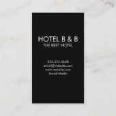 Carte De Visite Chambres d'hôtes / Motif de linge (Dos)