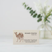 Carte De Visite chameau beige (Debout devant)