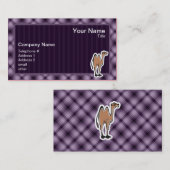 Carte De Visite Chameau mignon ; Pourpre (Devant / Derrière)