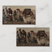 Carte De Visite Chameaux s'arrêtant dans le désert, cru pH de la (Devant / Derrière)