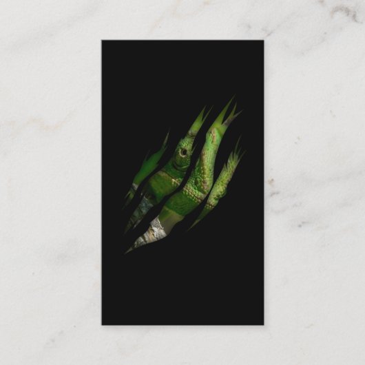 Carte De Visite Chameleon Torn Art Animal Lizard (Devant)