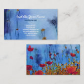 Carte De Visite Champ artistique de pavot (Devant / Derrière)