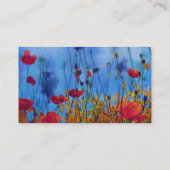 Carte De Visite Champ artistique de pavot (Dos)