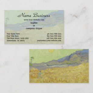 Carte De Visite Champ de blé avec faucheur de Van Gogh - Soleil do