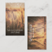 Carte De Visite Champ de blé Mariage campagnard rustique (Devant / Derrière)