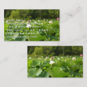 Carte De Visite Champ de fleurs de lotus (Devant / Derrière)