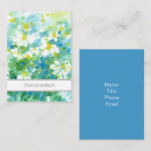 Carte De Visite Champ de marguerites Abstrait (Devant / Derrière)