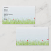 Carte De Visite Champ de pavot - affaires (Devant / Derrière)