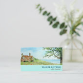 Carte De Visite Champ de pavot North Yorkshire peinture aquarelle (Debout devant)