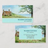 Carte De Visite Champ de pavot North Yorkshire peinture aquarelle (Devant / Derrière)