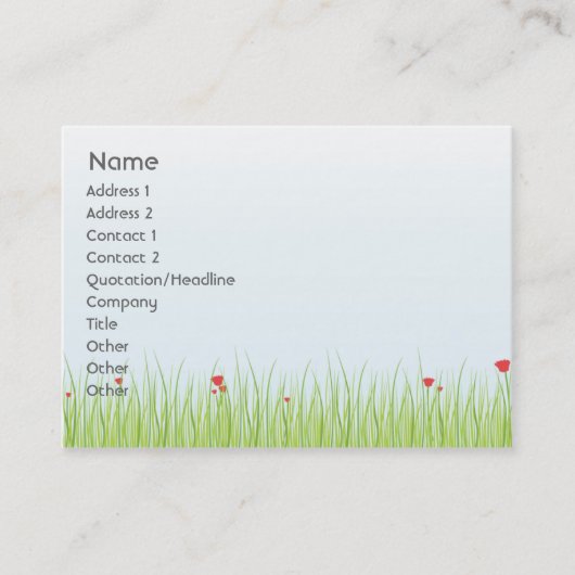 Carte De Visite Champ de pavot - potelé (Devant)