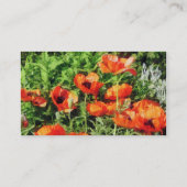 Carte De Visite Champ de Red Poppies (Dos)