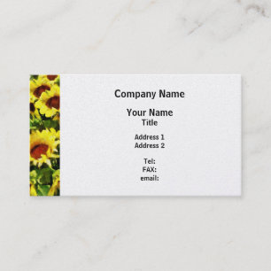 Carte De Visite Champ de Tournesols - Finition Platine