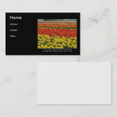 Carte De Visite Champ de tulipe et citation de Voltaire (Devant / Derrière)