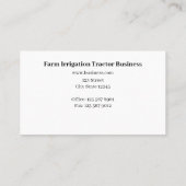 Carte De Visite Champ de tuyauterie d'irrigation du tracteur (Dos)