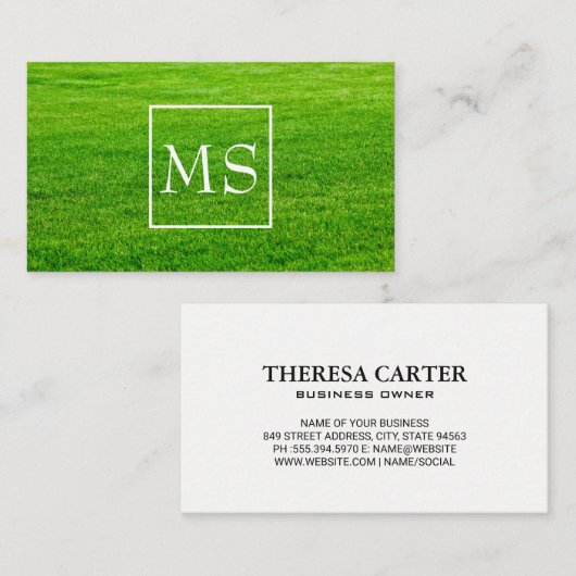 Carte De Visite Champ d'herbe (Devant / Derrière)