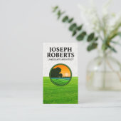 Carte De Visite Champ d'herbe | Logo de la nature (Debout devant)