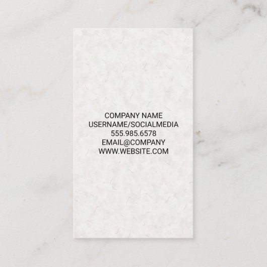 Carte De Visite Champ d'herbe | Logo de la nature (Dos)