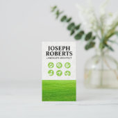 Carte De Visite Champ d'herbe | Logos de jardinage (Debout devant)